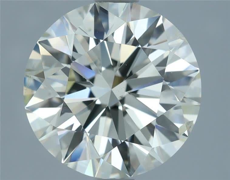 2.71ct J SI1 Rare Carat Ideal Cut Round Diamond