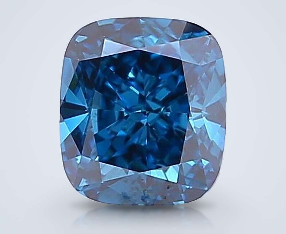 1.43 Ct. Fancy Vivid Blue Cushion Lab Diamond