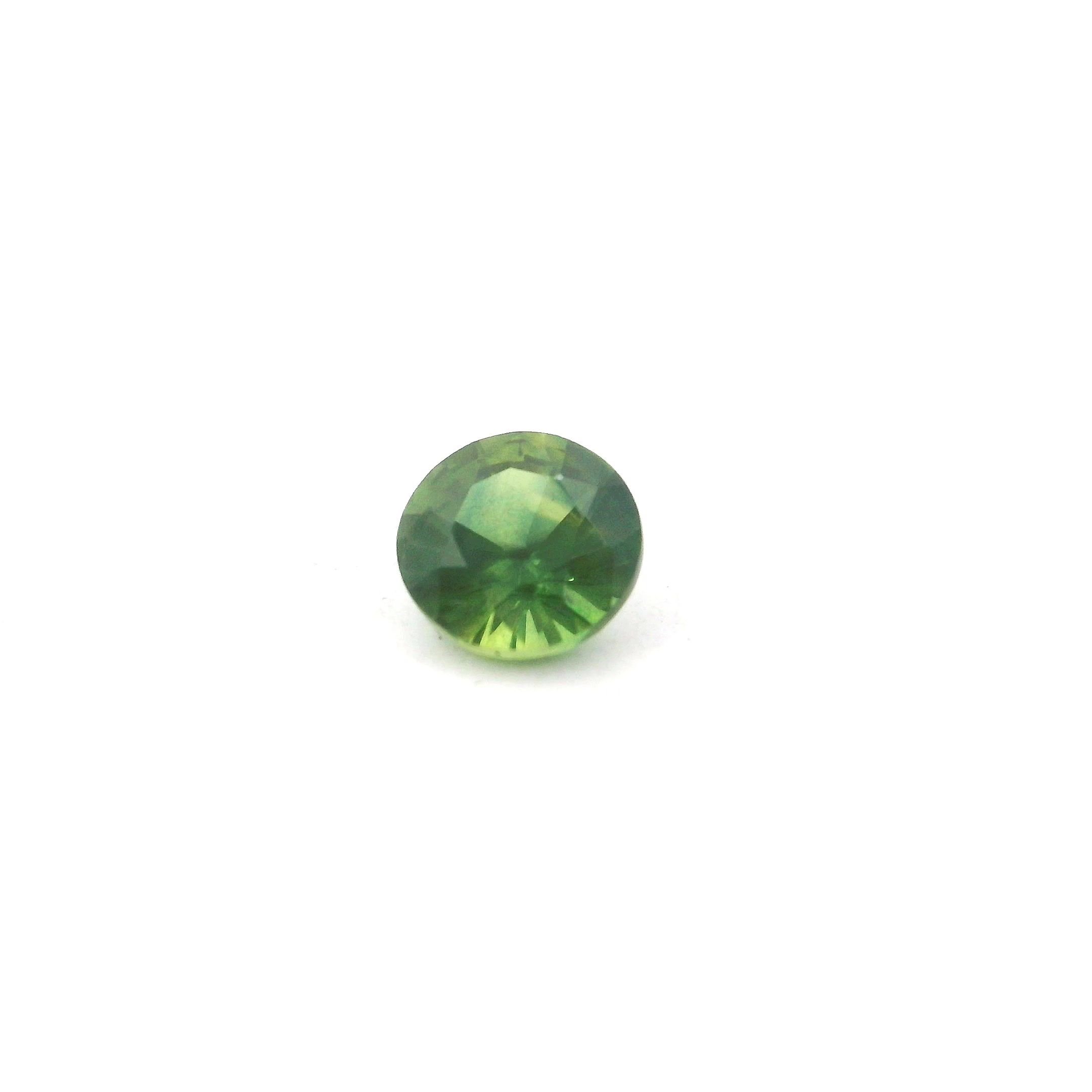 0.59 Carat Green Round Sapphire