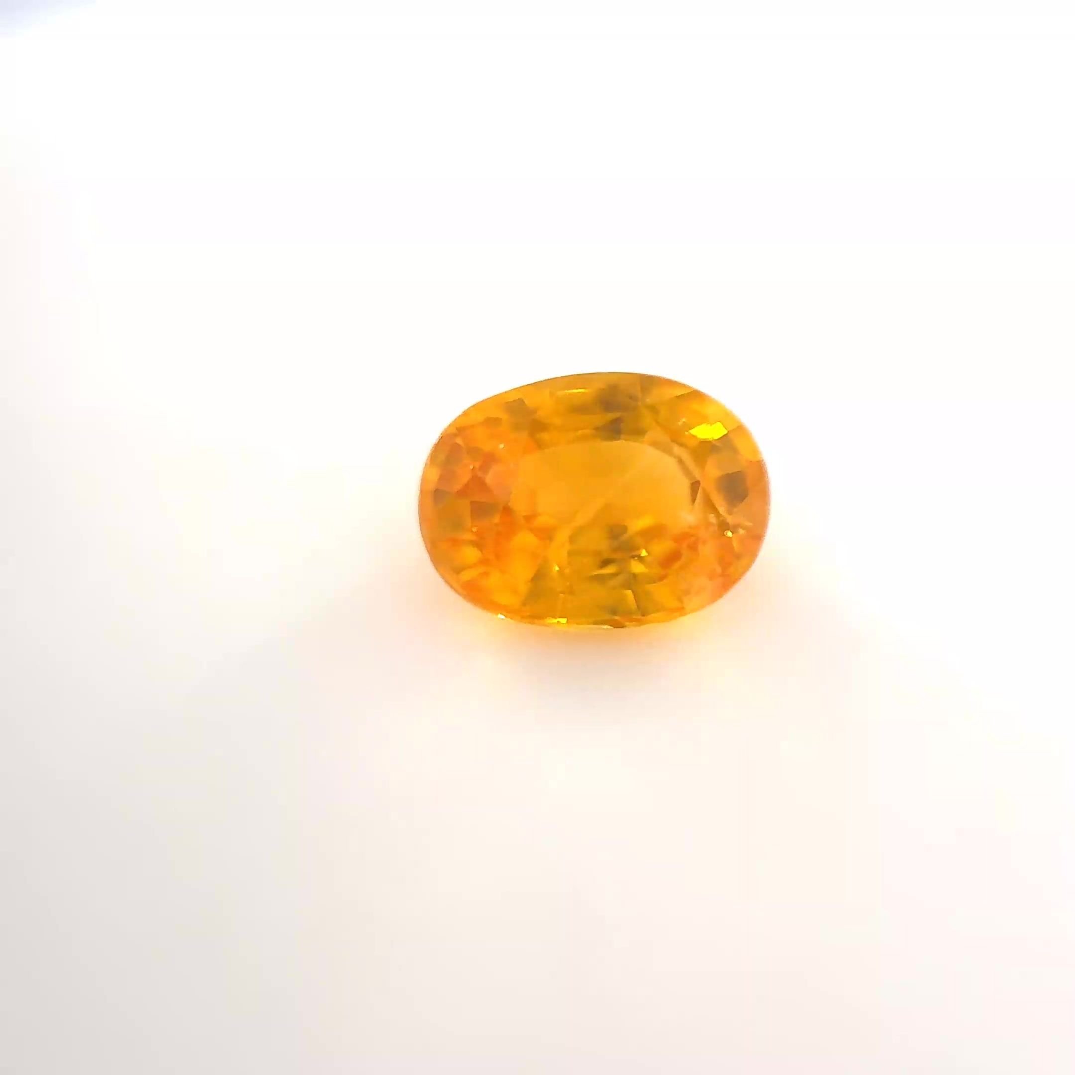 0.90 Carat Yellow Oval Sapphire