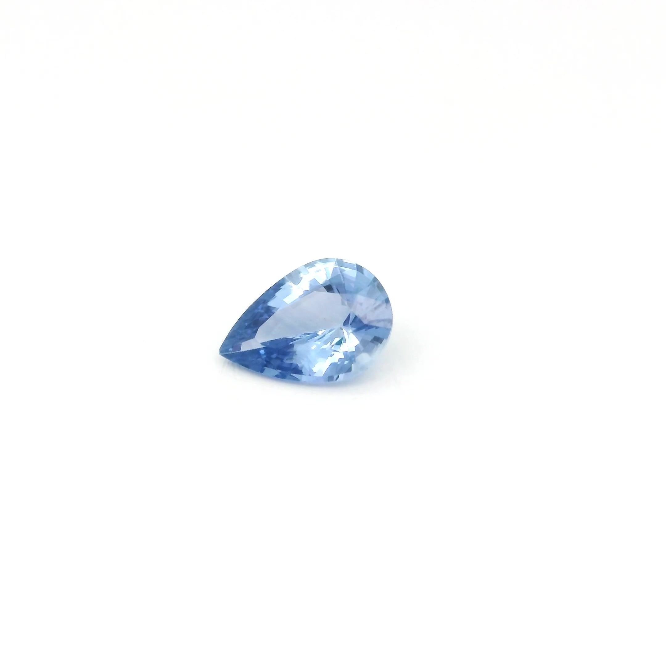 0.59 Carat Blue Pear Sapphire