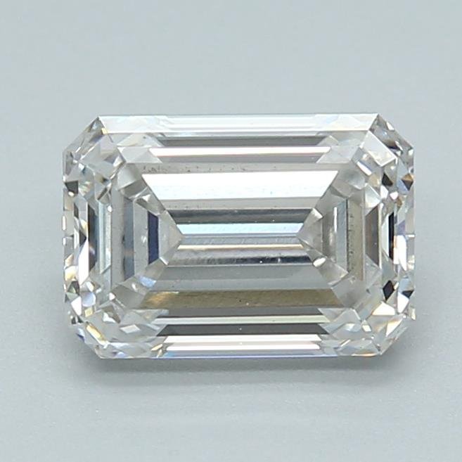 1.51ct F VS2 Rare Carat Ideal Cut Emerald Lab Grown Diamond