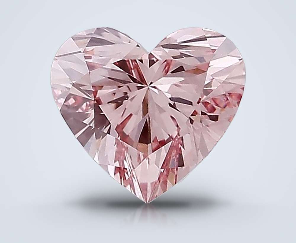 1.38 Ct. Fancy Intense Pink Heart Lab Diamond