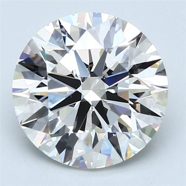 3.47ct H SI1 Rare Carat Ideal Cut Round Diamond
