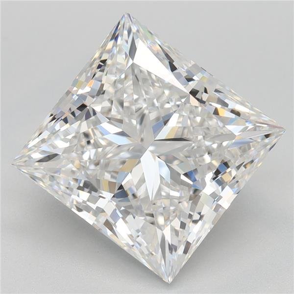 4.32ct F VVS1 Rare Carat Ideal Cut Princess Lab Grown Diamond