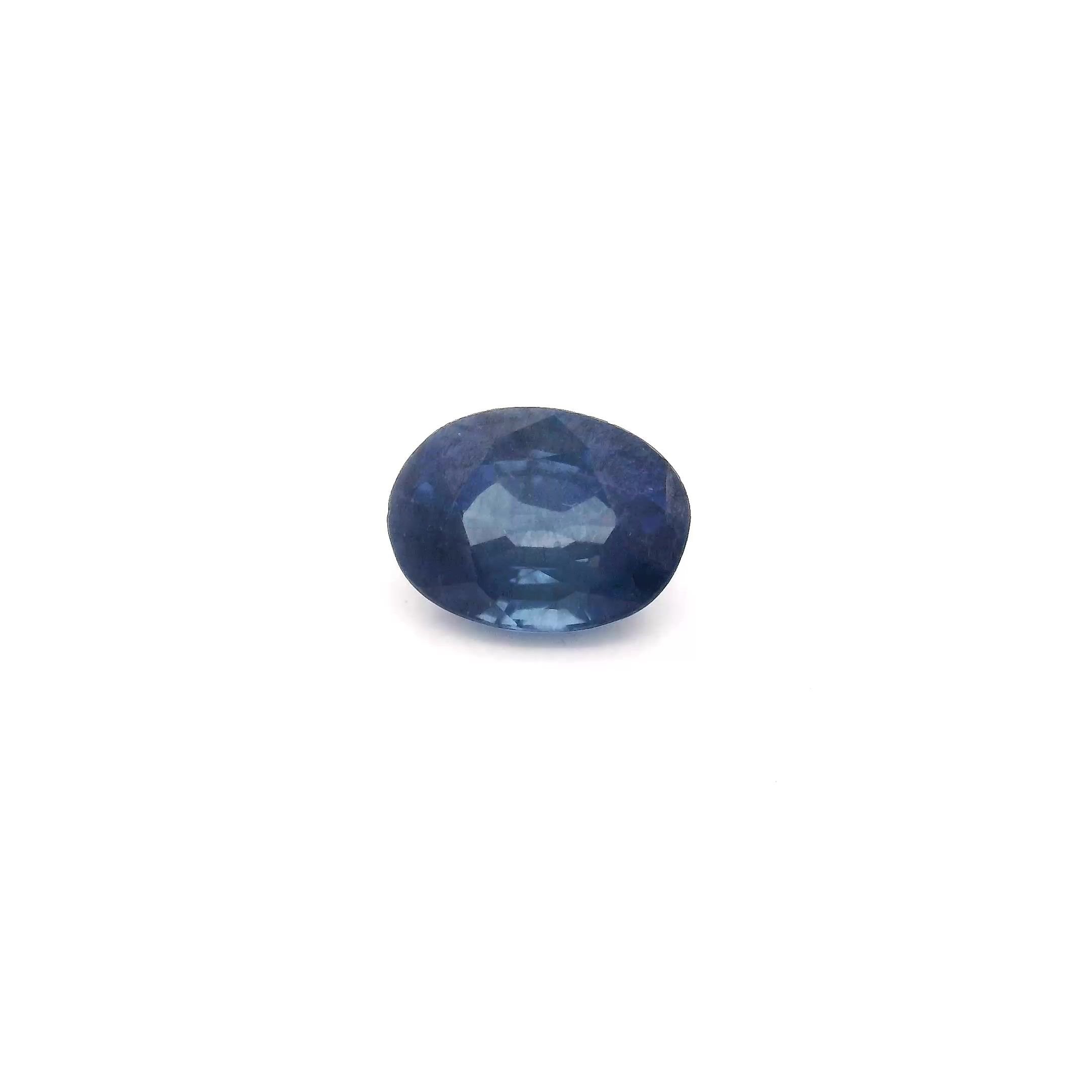 1.16 Carat Intense Blue Oval Sapphire