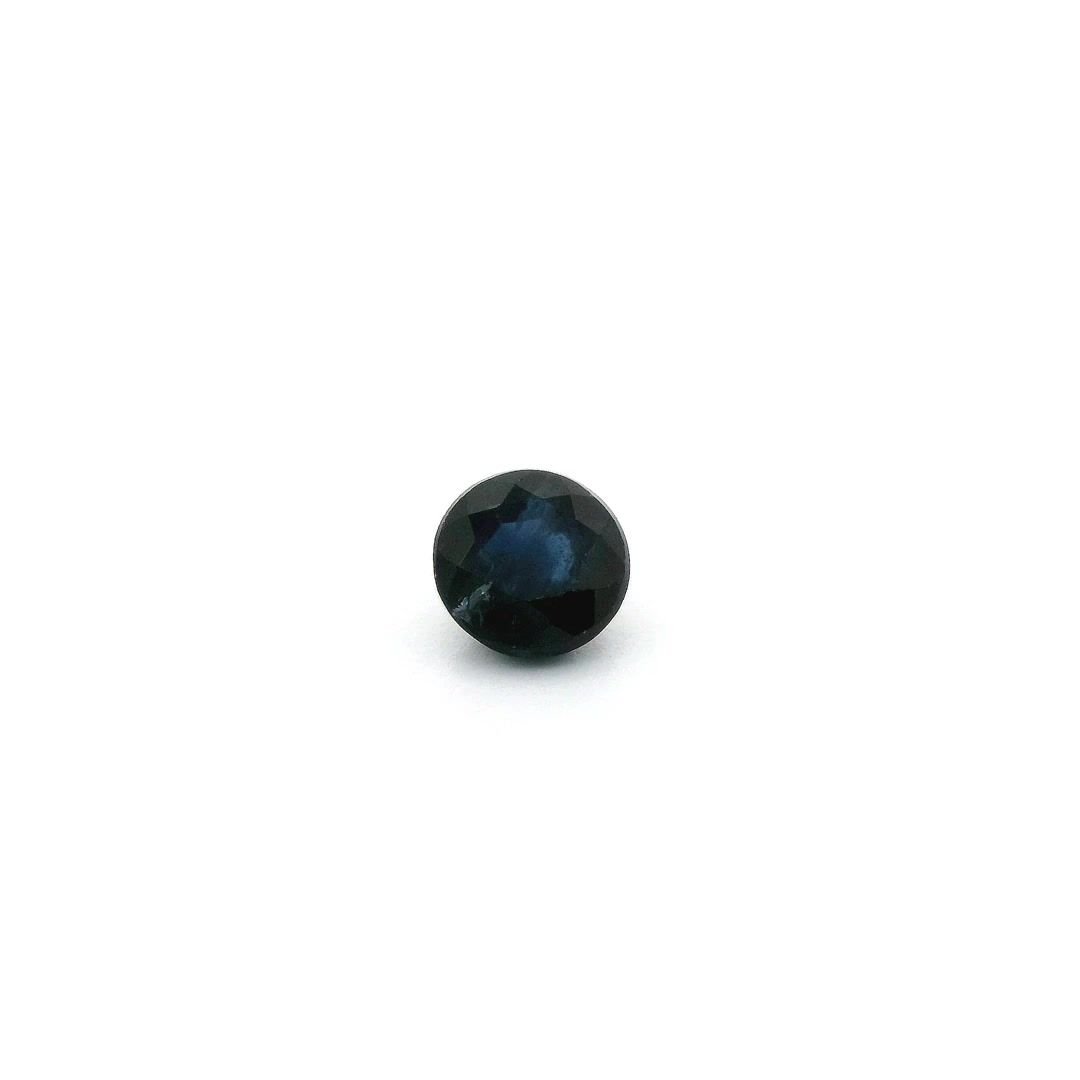 0.67 Carat Deep Blue Round Sapphire