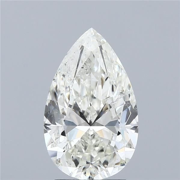 3.01ct I SI2 Rare Carat Ideal Cut Pear Diamond