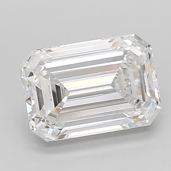 3.04ct F VS2 Rare Carat Ideal Cut Emerald Lab Grown Diamond