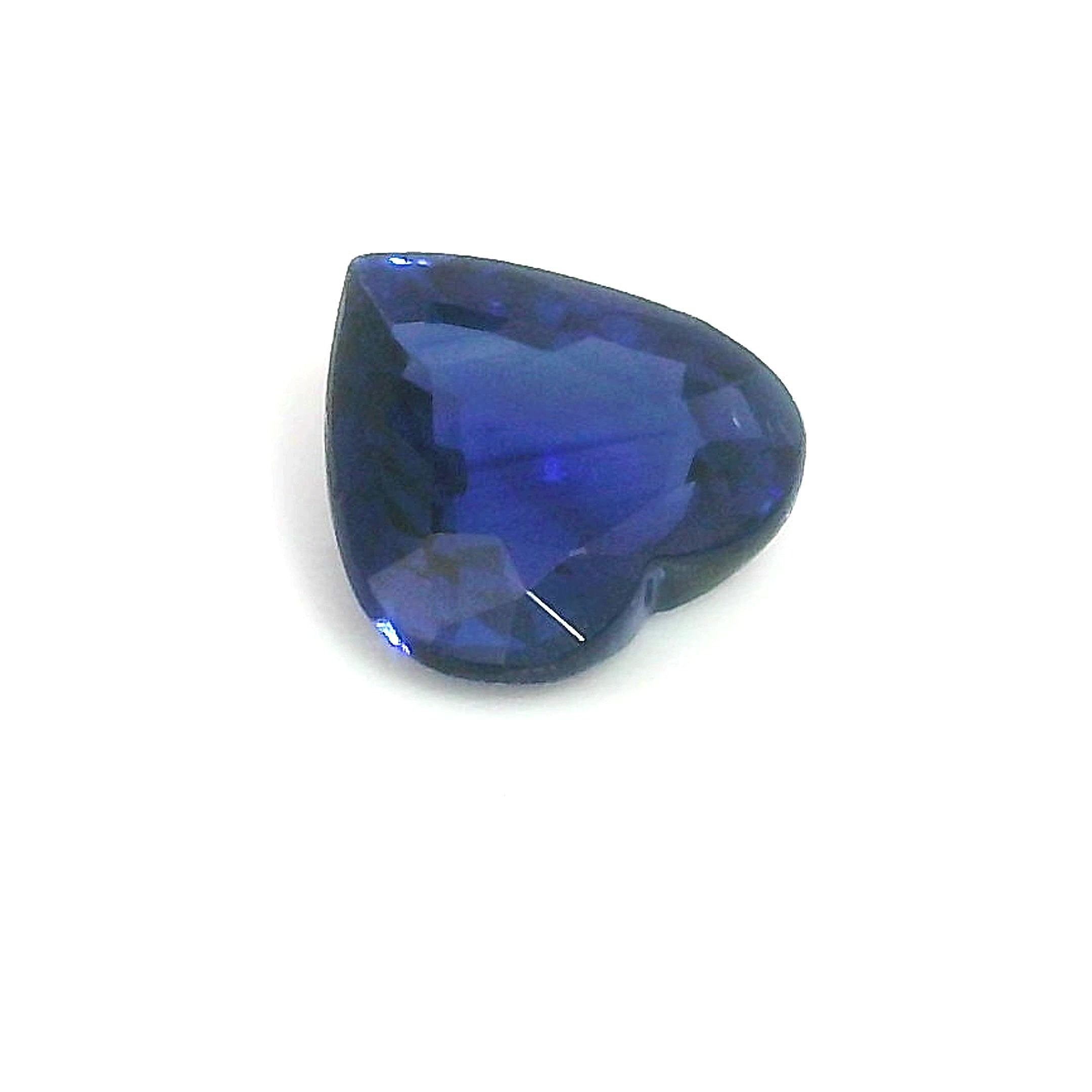 0.43 Carat Blue Heart Sapphire