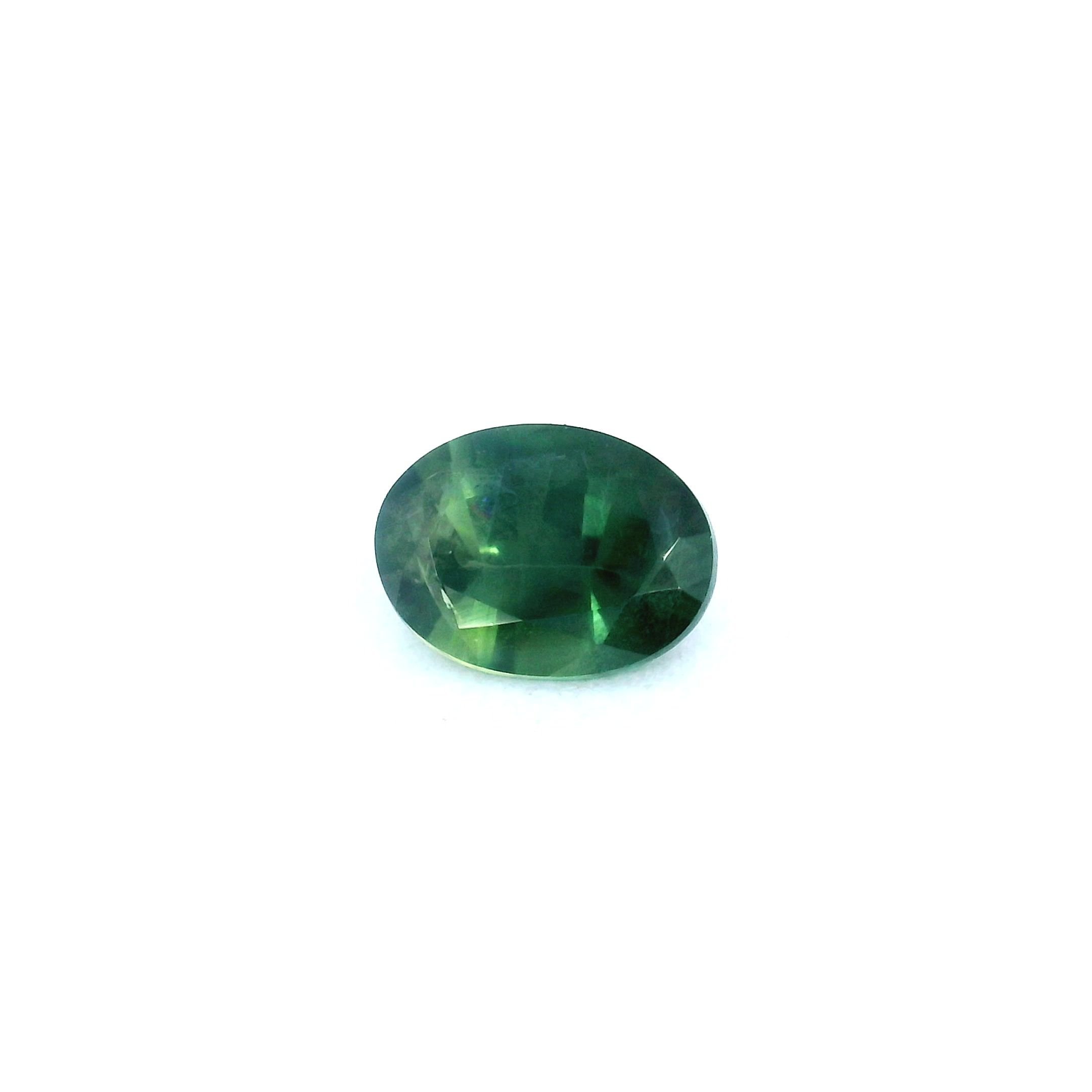 0.67 Carat Green Oval Sapphire