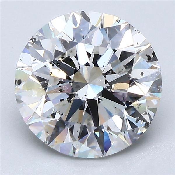 3.01ct F SI2 Rare Carat Ideal Cut Round Diamond