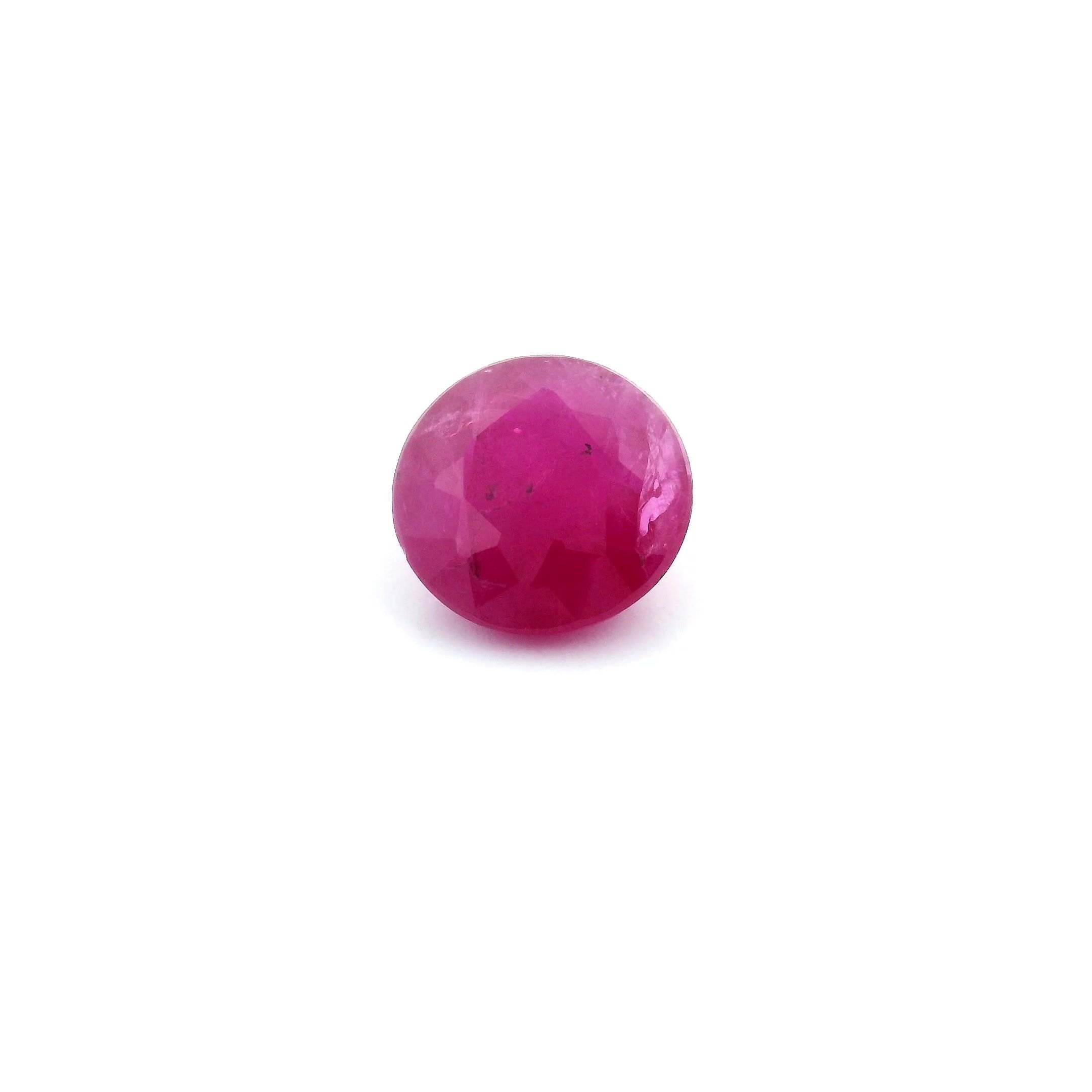 1.44 Carat Red Round Ruby
