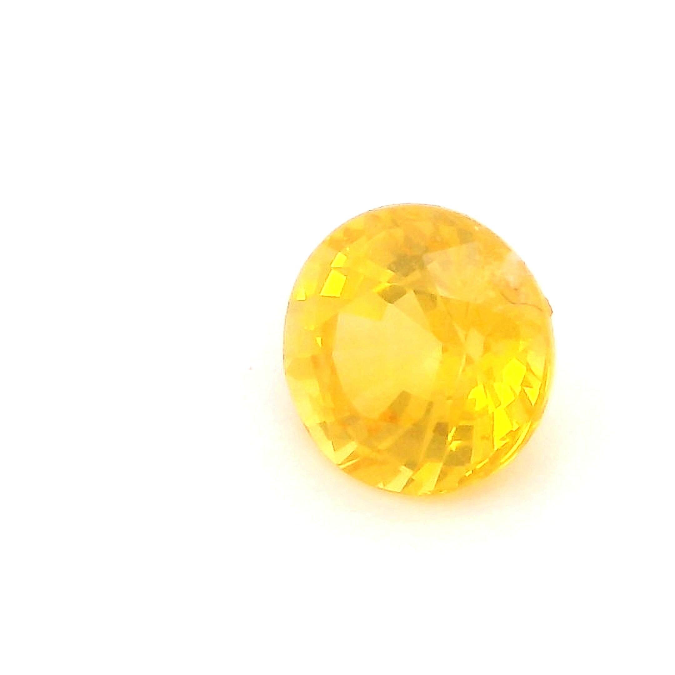 0.50 Carat Intense Yellow Round Sapphire