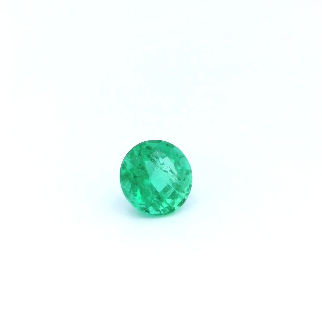 0.60 Carat Intense Green Round Emerald