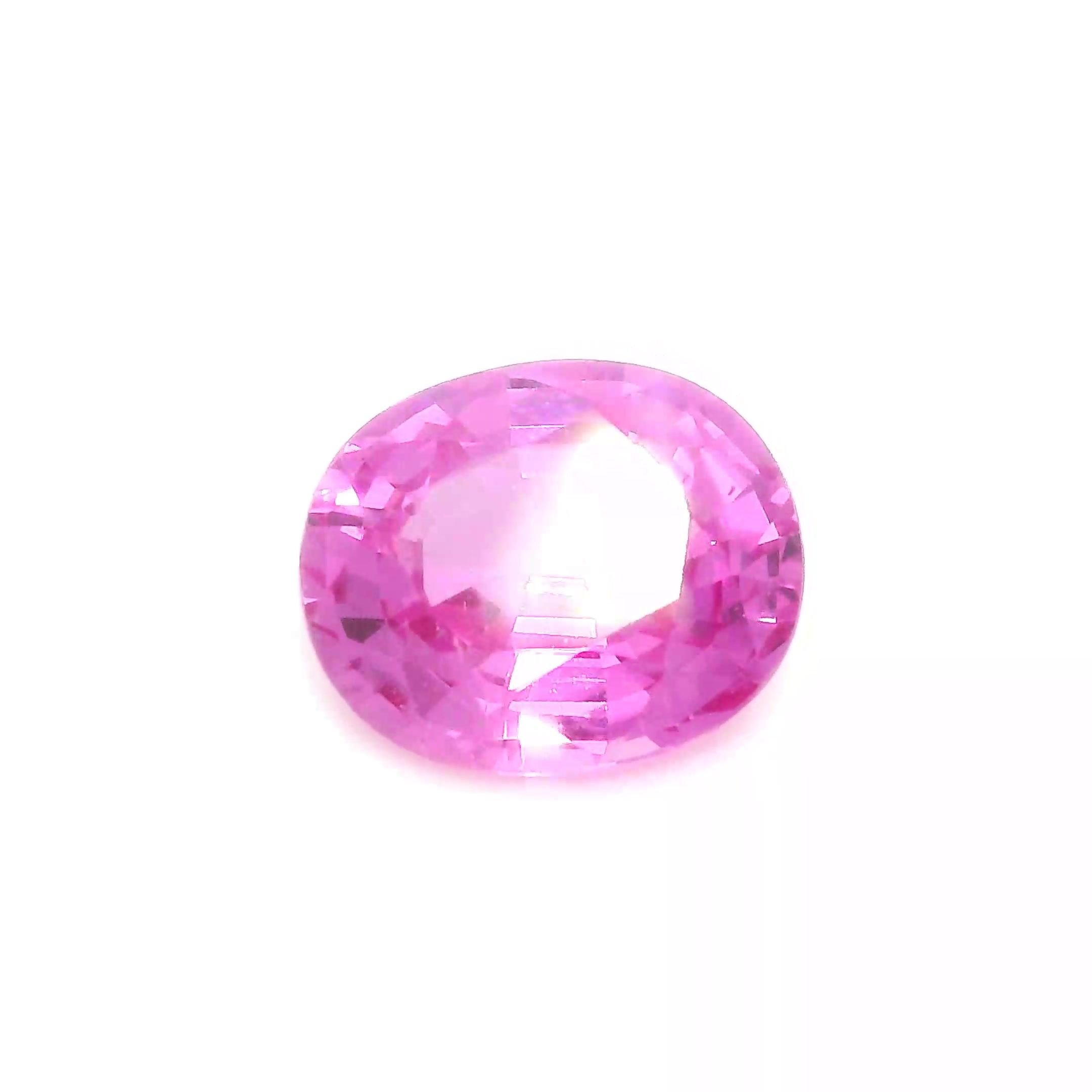 2.11 Carat Pink Oval Sapphire
