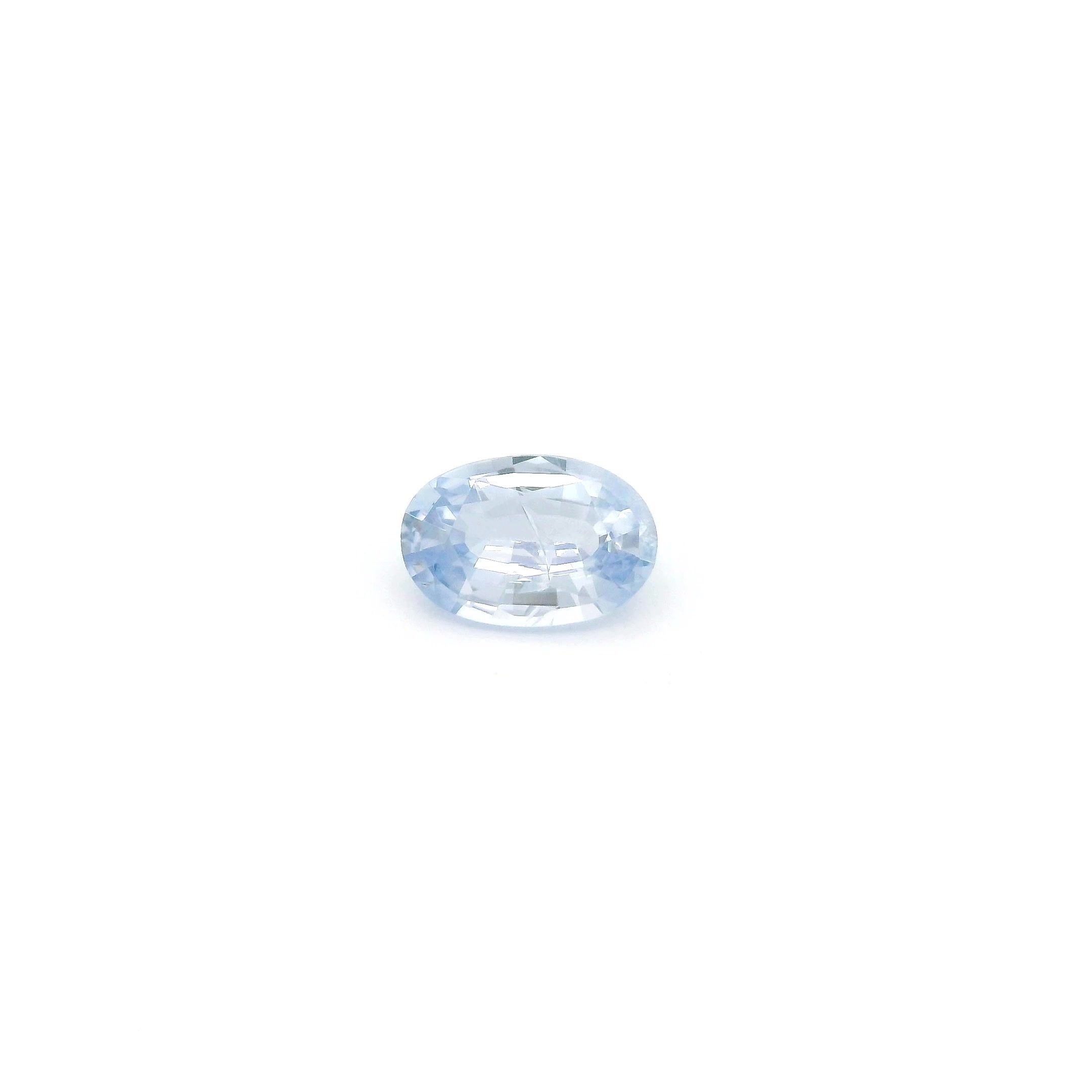0.54 Carat Light Blue Oval Sapphire