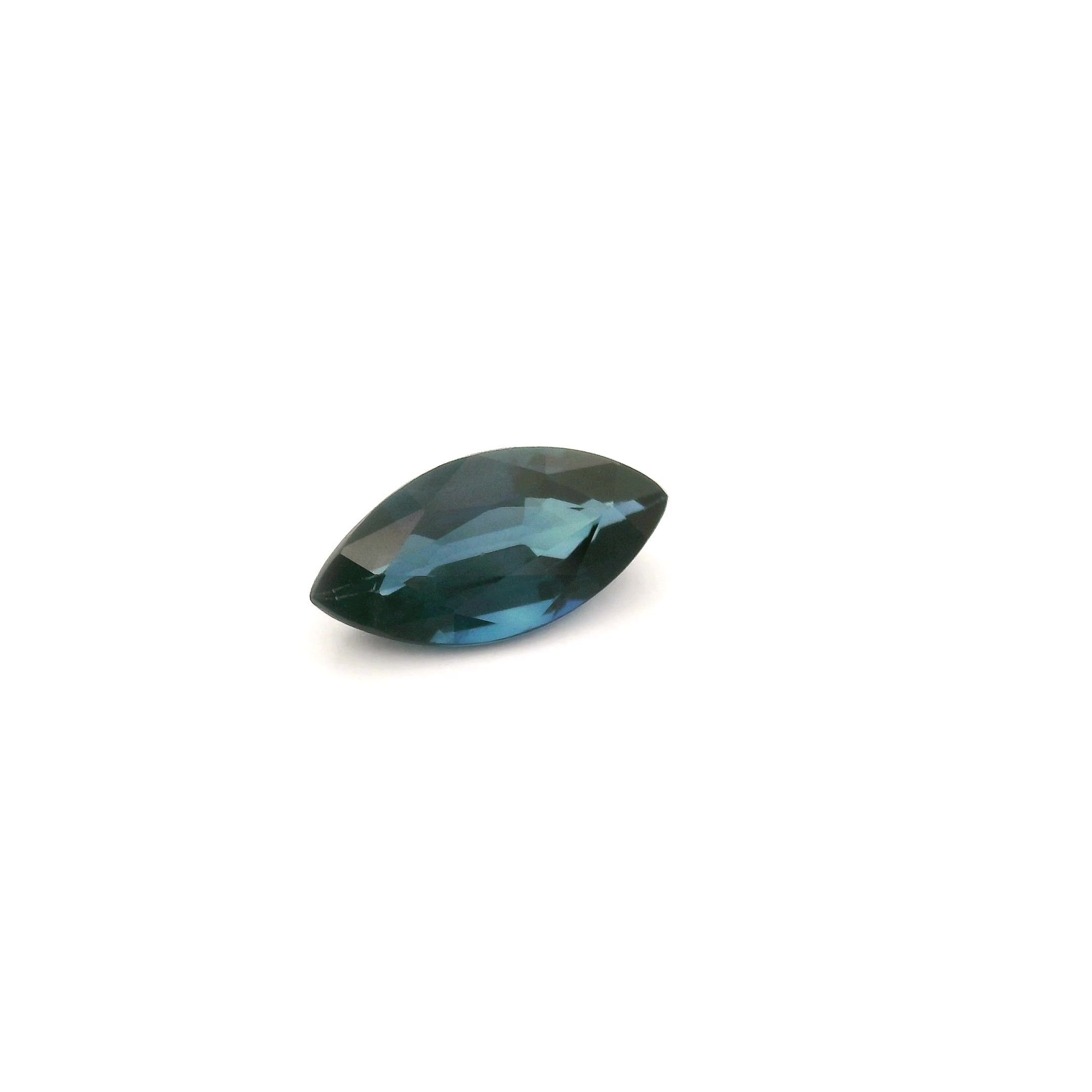 1.29 Carat Deep Blue Marquise Sapphire