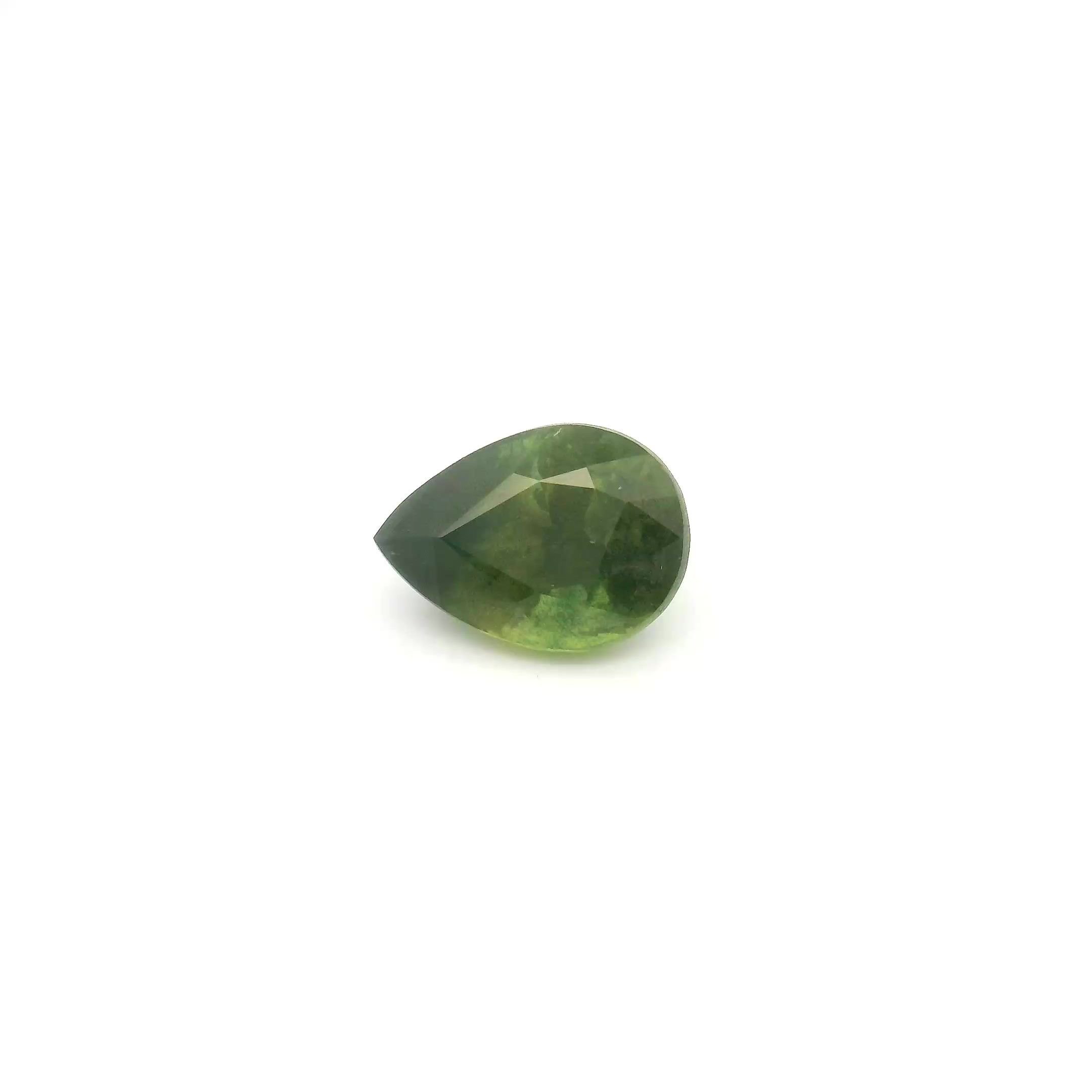 1.46 Carat Green Pear Sapphire