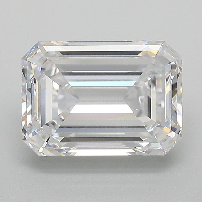 2.51ct F VS2 Rare Carat Ideal Cut Emerald Lab Grown Diamond