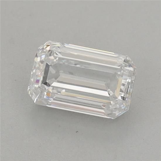 0.71ct D VVS2 Very Good Cut Emerald Lab Grown Diamond