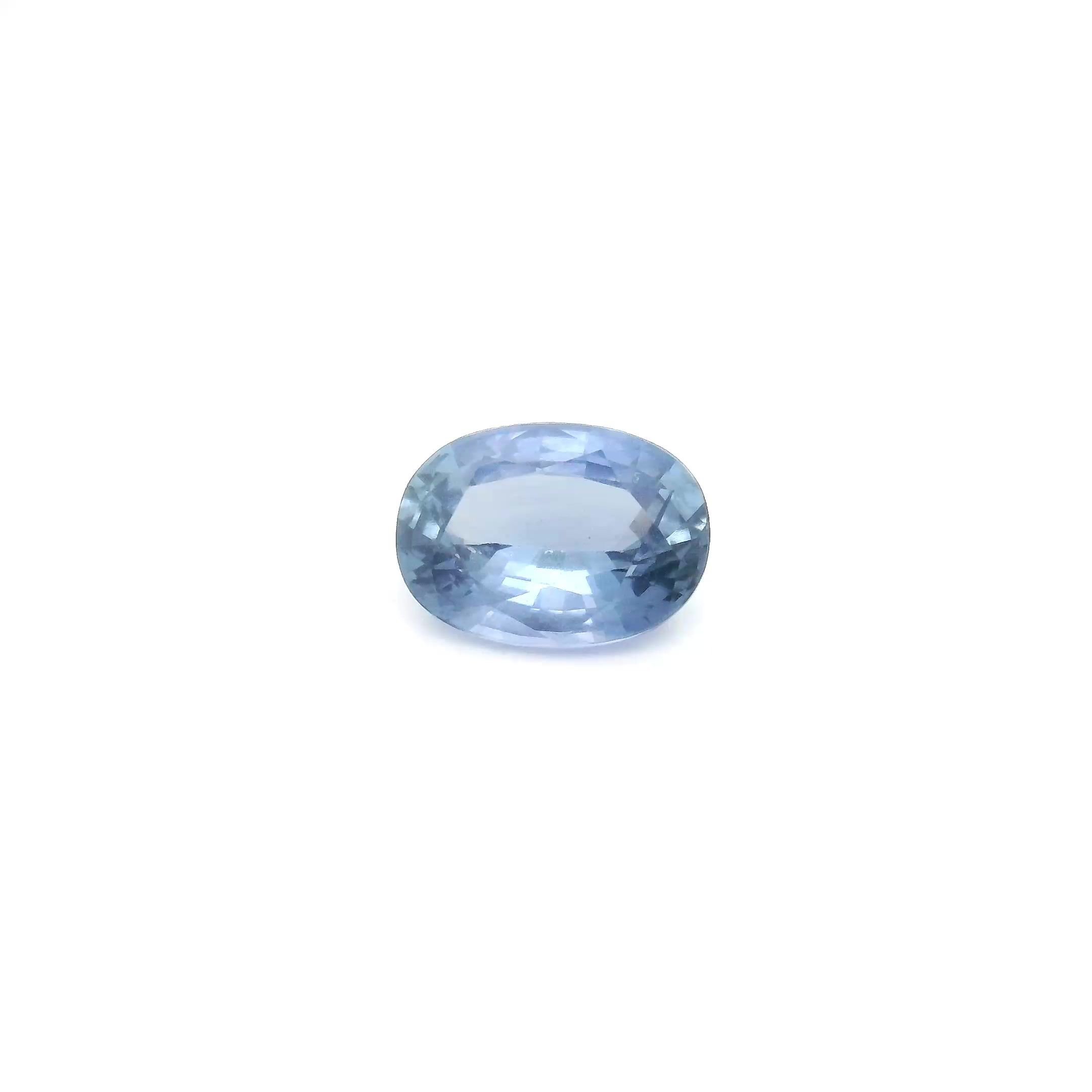 1.20 Carat Light Blue Oval Sapphire