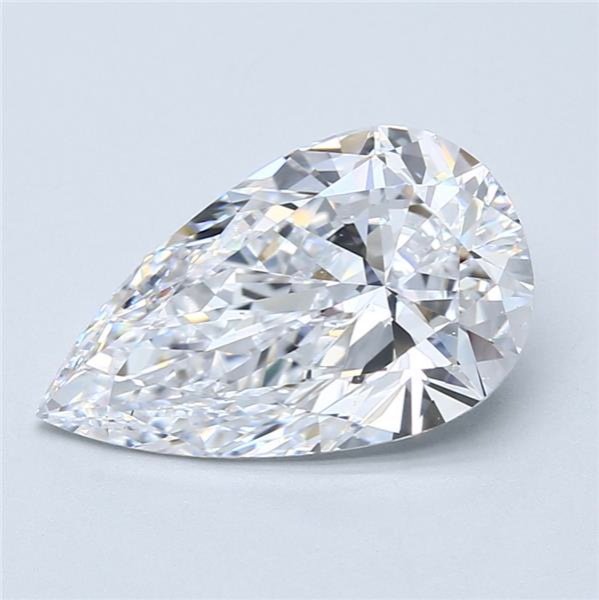 3.22ct D VS2 Rare Carat Ideal Cut Pear Diamond