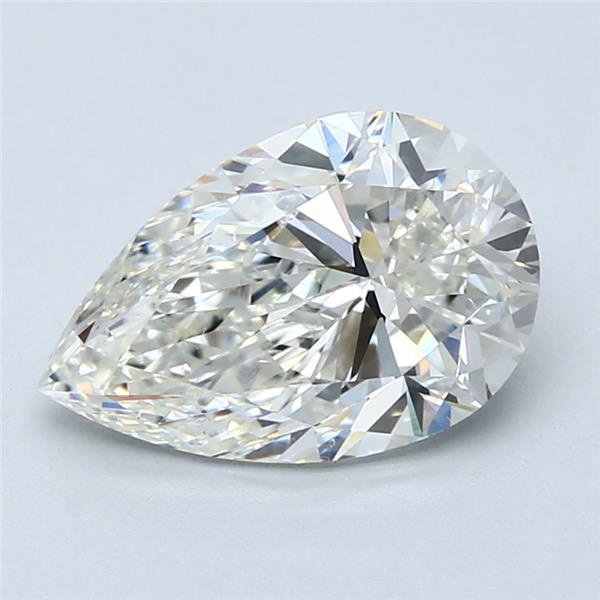 3.01ct I VS2 Rare Carat Ideal Cut Pear Diamond