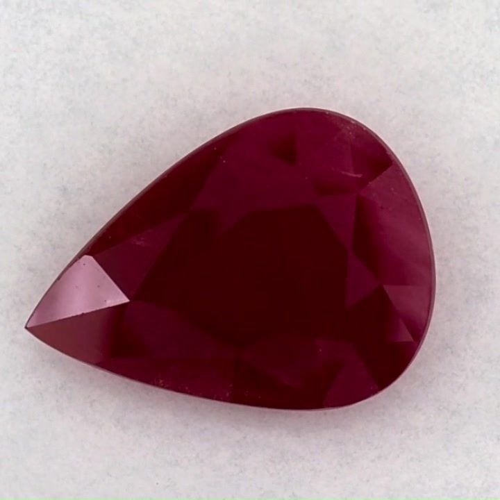 3.00 Carat Red Pear Ruby