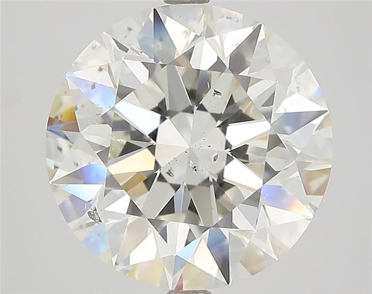 6.01ct I SI2 Rare Carat Ideal Cut Round Diamond