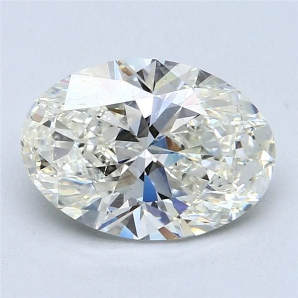 3.00ct J SI2 Rare Carat Ideal Cut Oval Diamond