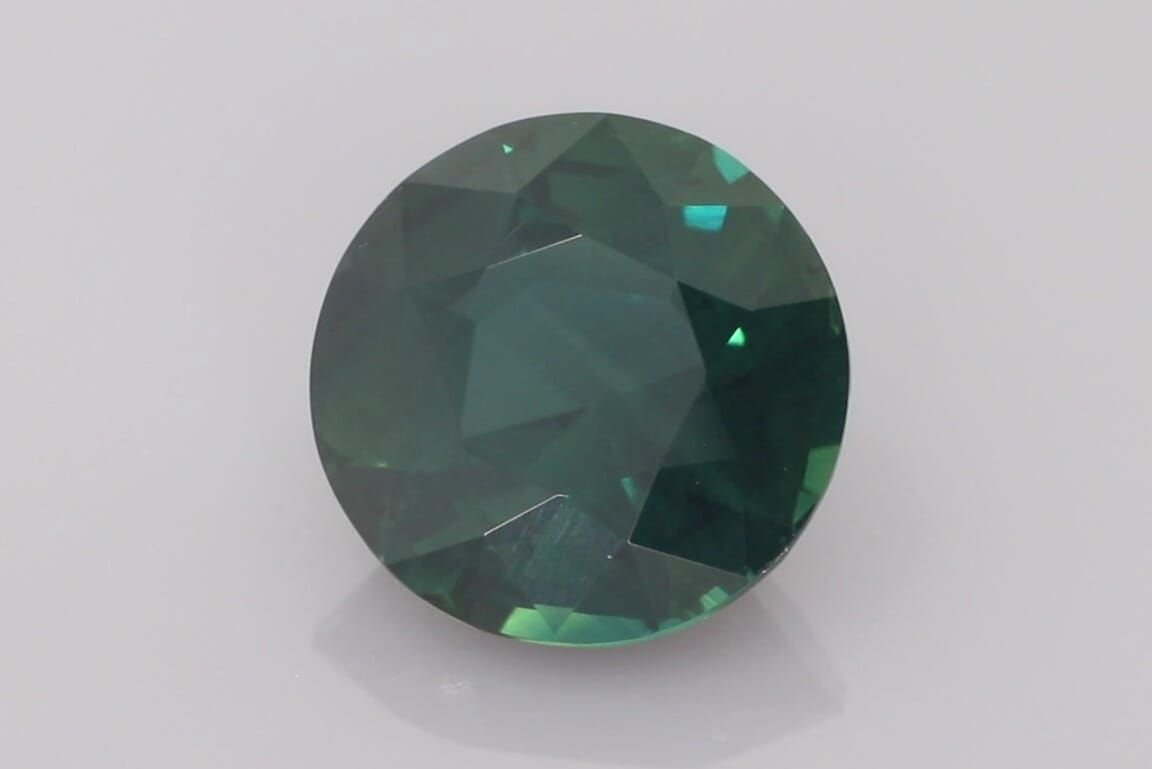4.03 Carat Teal Round Sapphire