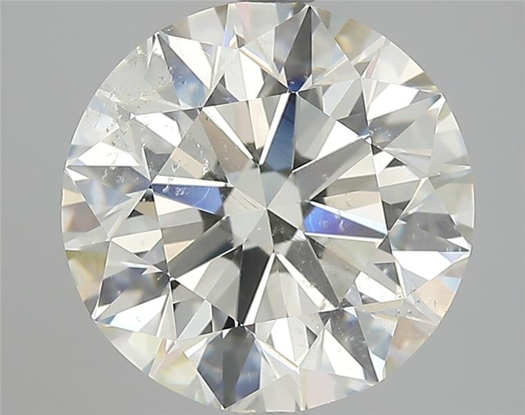 4.01ct K SI2 Rare Carat Ideal Cut Round Diamond