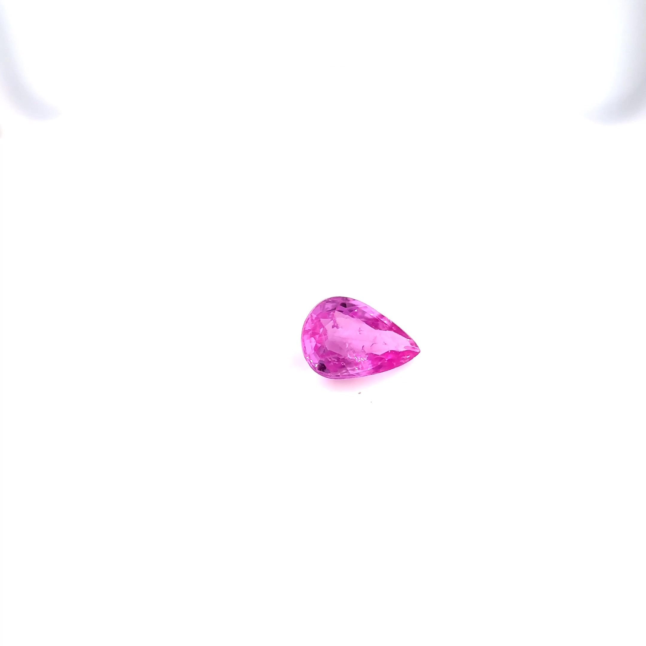0.66 Carat Pink Pear Sapphire