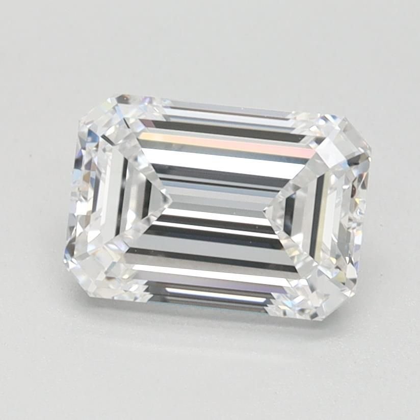 1.01ct D VVS2 Rare Carat Ideal Cut Emerald Lab Grown Diamond