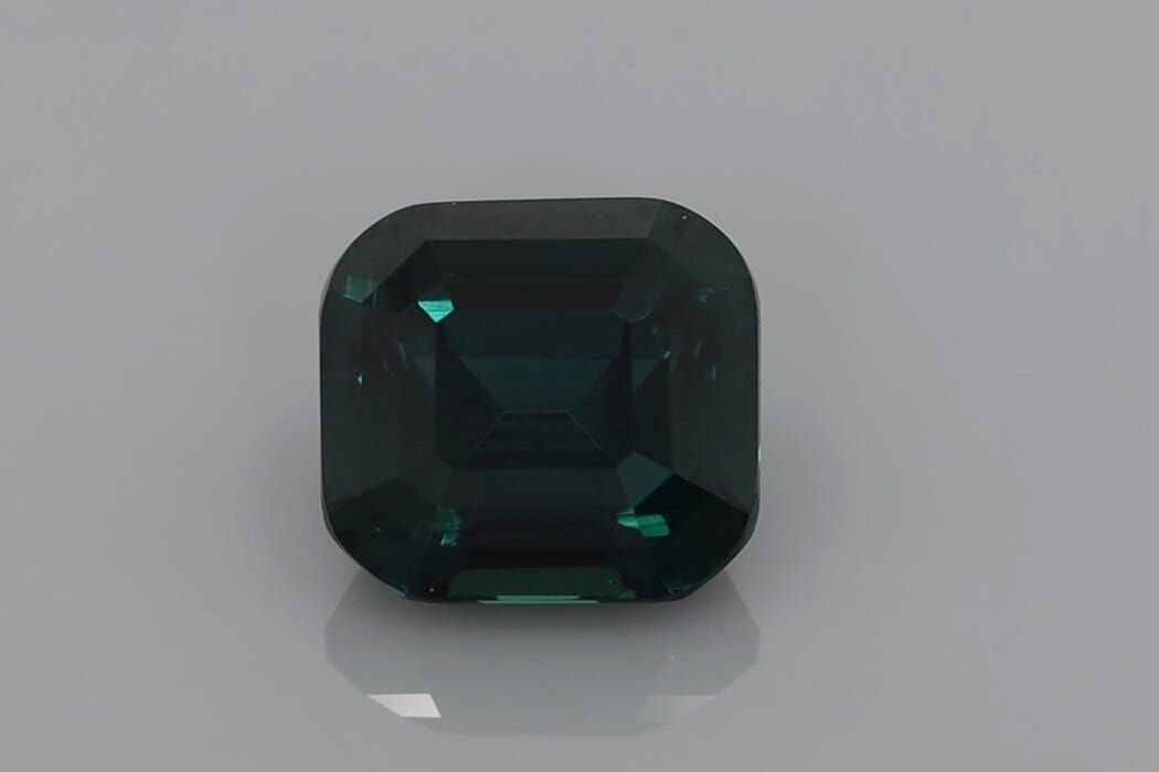 3.01 Carat Teal Cushion Sapphire