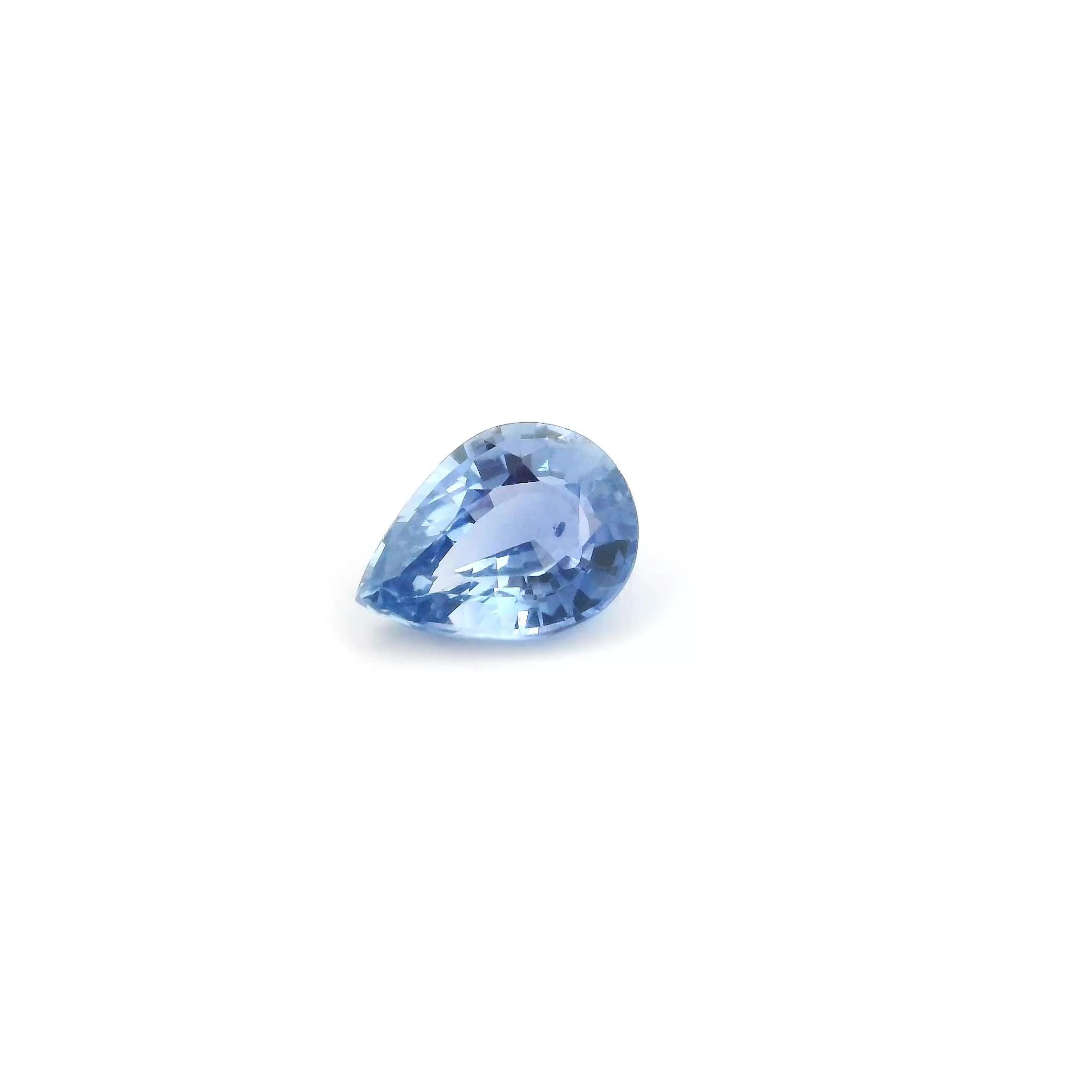 0.84 Carat Blue Pear Sapphire