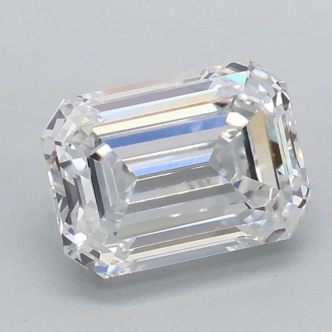 1.05ct D VVS2 Rare Carat Ideal Cut Emerald Lab Grown Diamond