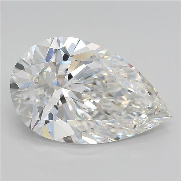 4.67ct F VS1 Rare Carat Ideal Cut Pear Lab Grown Diamond