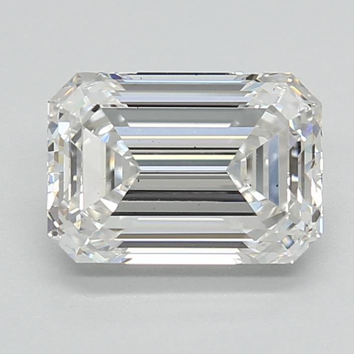 1.87ct F VS2 Rare Carat Ideal Cut Emerald Lab Grown Diamond