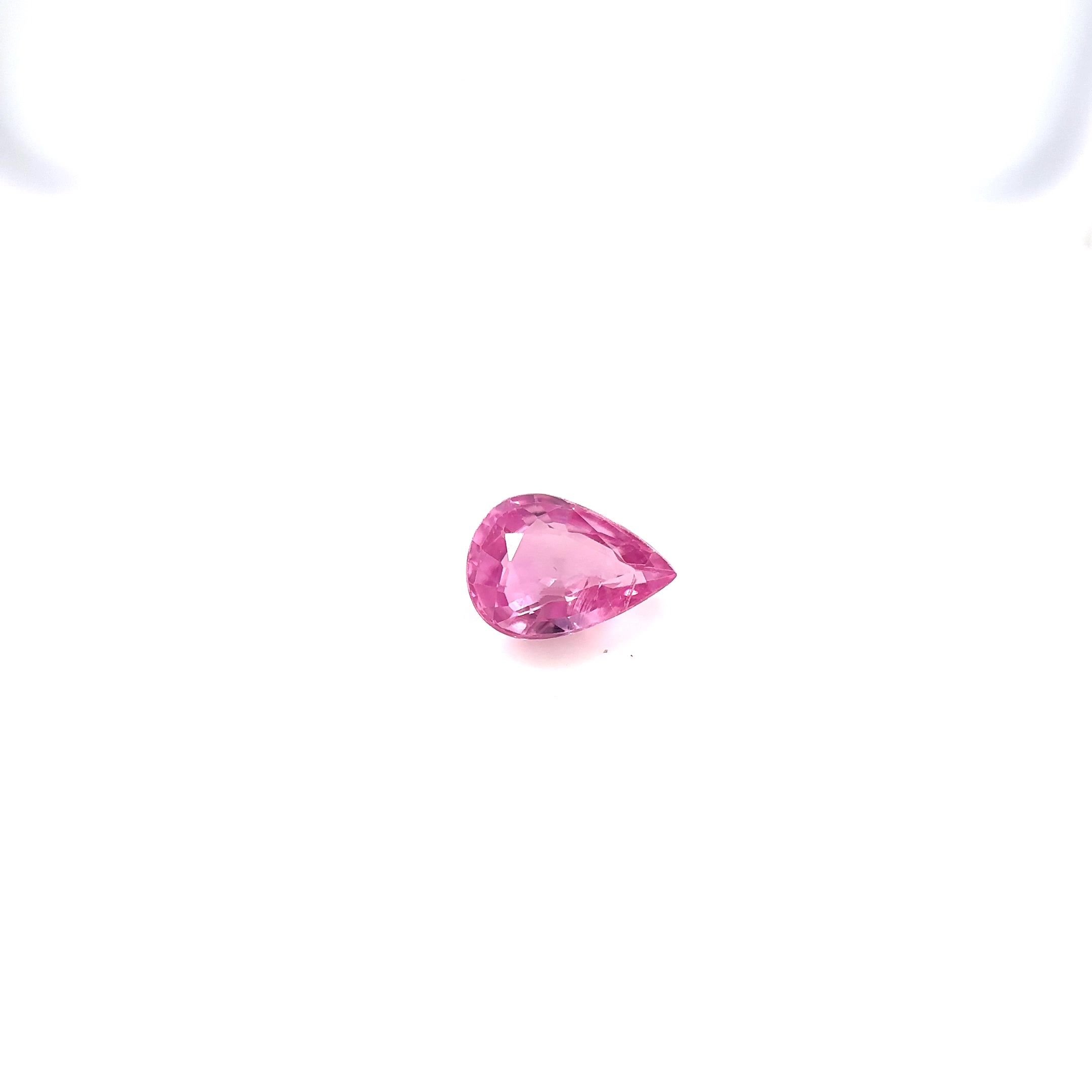 0.83 Carat Pink Pear Sapphire