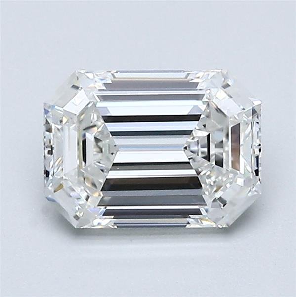 1.23ct F IF Rare Carat Ideal Cut Emerald Diamond