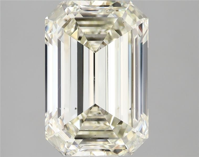 3.06ct K SI1 Rare Carat Ideal Cut Emerald Diamond