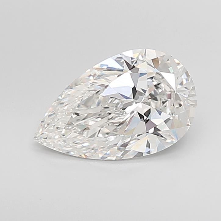 3.08ct F VVS2 Rare Carat Ideal Cut Pear Lab Grown Diamond