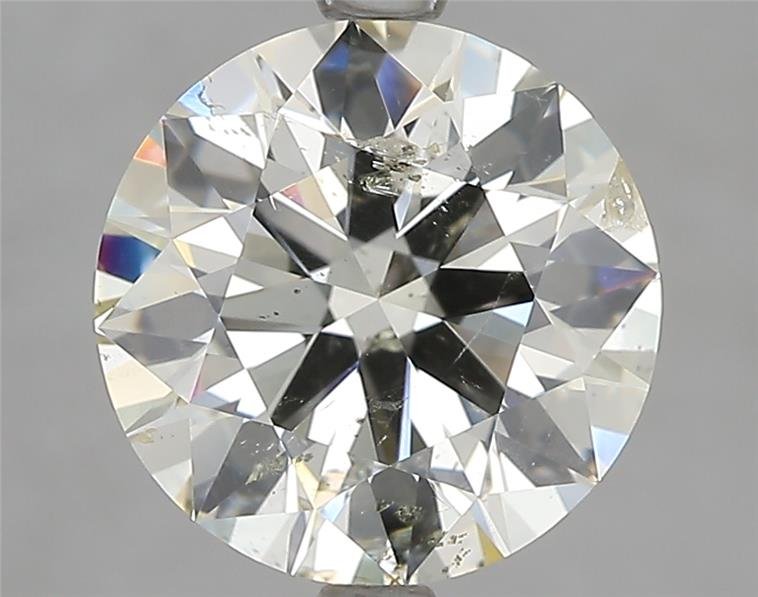 3.02ct J SI2 Rare Carat Ideal Cut Round Diamond