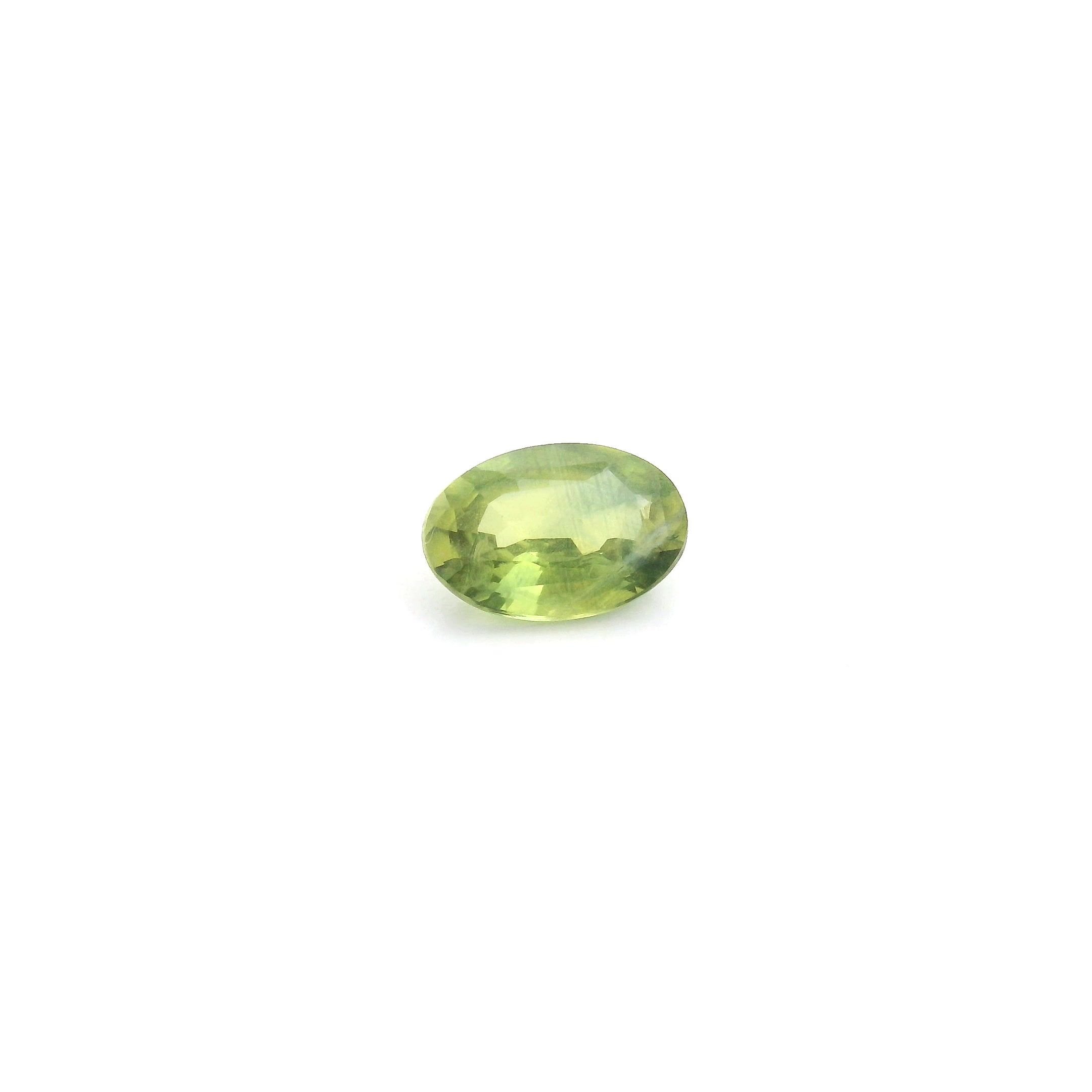 0.56 Carat Green Oval Sapphire