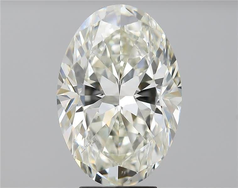 5.07ct K SI1 Rare Carat Ideal Cut Oval Diamond