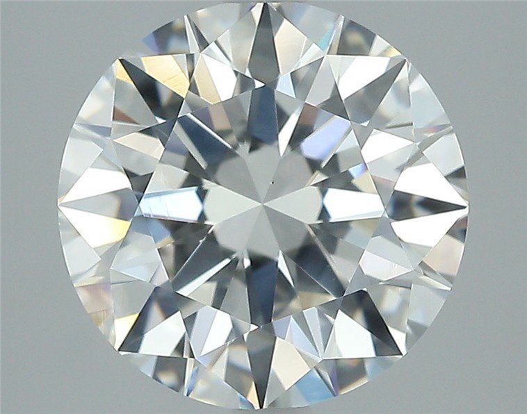 3.43ct H SI2 Rare Carat Ideal Cut Round Diamond