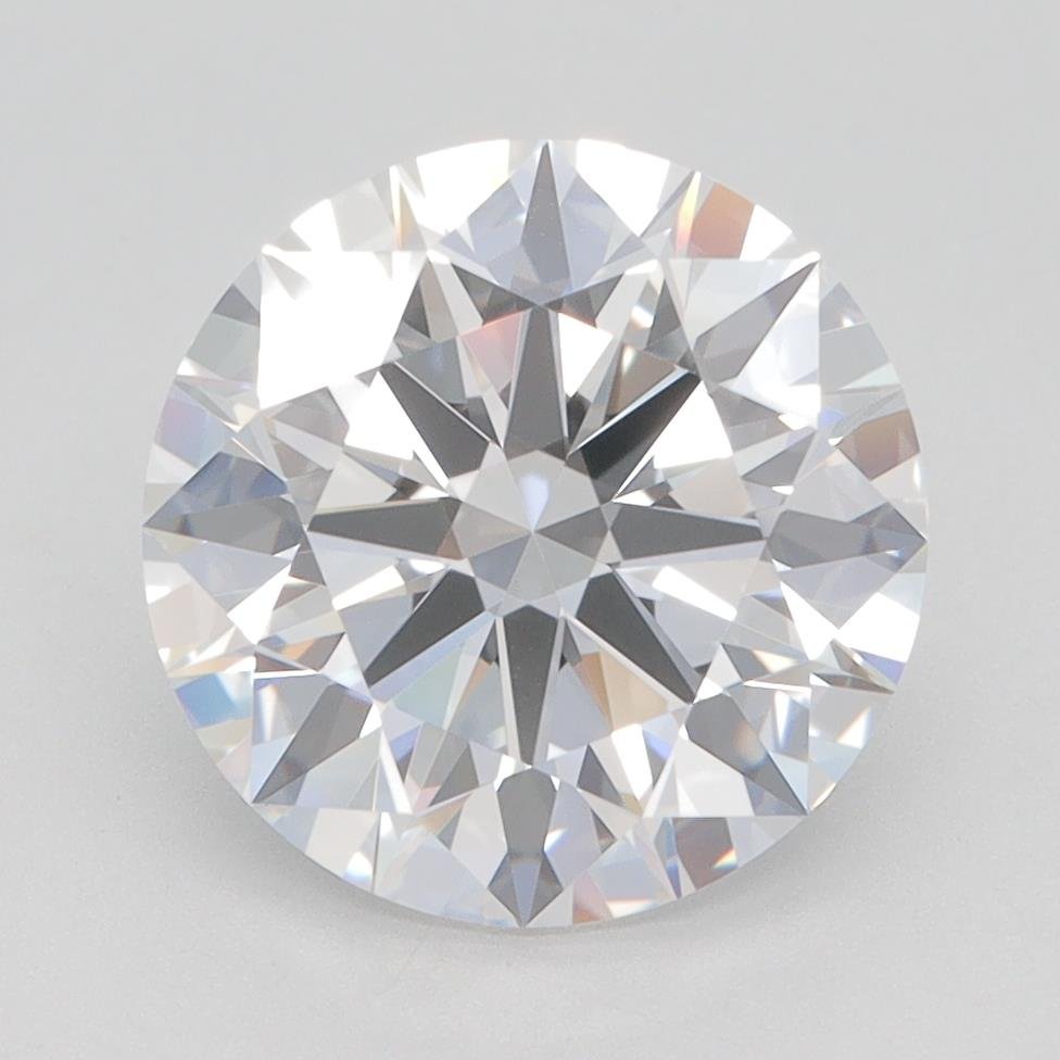 3.28ct D VVS2 Rare Carat Ideal Cut Round Lab Grown Diamond