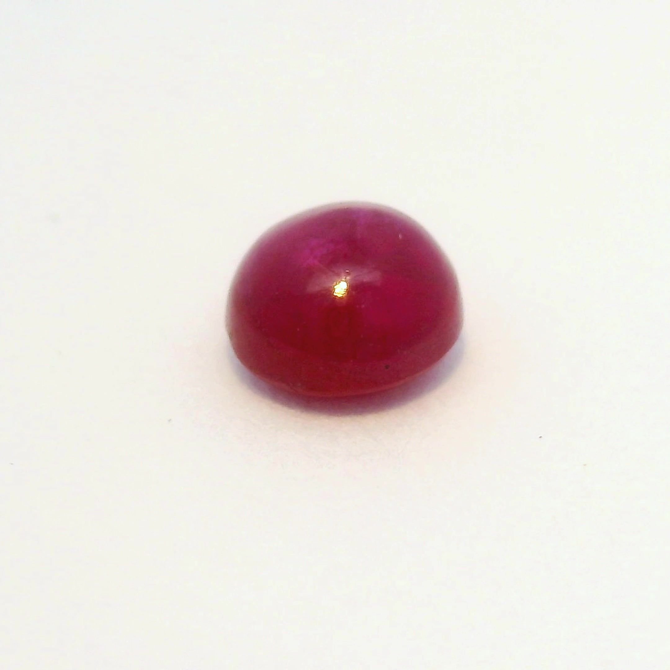 0.61 Carat Red Round Ruby